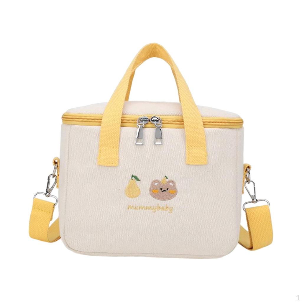 Compact Lunch Storage Bag with Insulated Box for Office and Camping