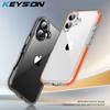 KEYSION Прозрачный противоударный чехол для iPhone 16 16 Plus, цветной прозрачный силиконовый чехол для iPhone 15 15 Plus