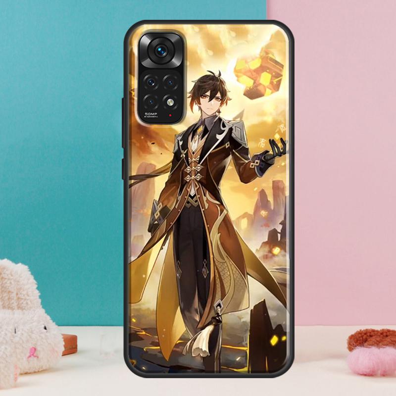 Чехол Zhongli Genshin Impact для Xiaomi Redmi Note 13 12 Pro 14 11 9 10 9S 10S 11S 12S Redmi 14C 13C 10C 12C