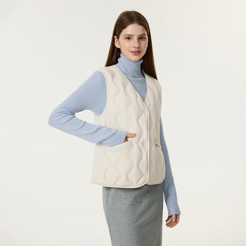 Tanboer Women's Lightweight V-Neck Down Vest (TB5330112D)