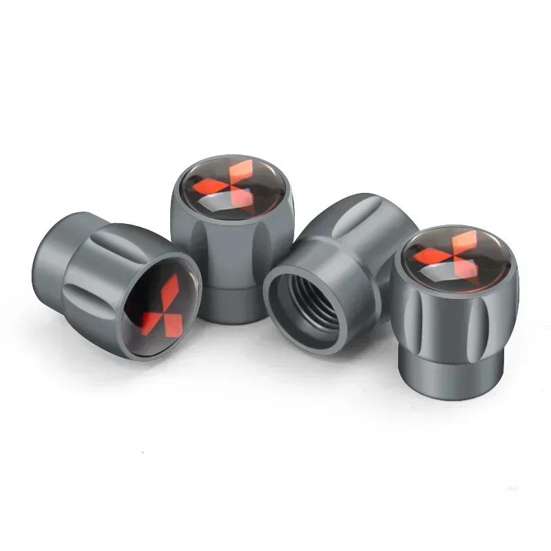 for Mitsubishi Badge Car Wheel Valve Valve Stem Caps Outlander ASX Eclipse Lancer Galant L200 Colt Pajero Accessories