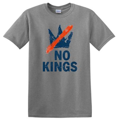 No Kings T Shirt Anti Crown Protest Democracy Resistance Political Activist Tee