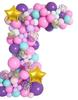 Girlanda Balonowa Fioletowo Różowa Zestaw 127Szt Balony Taśma