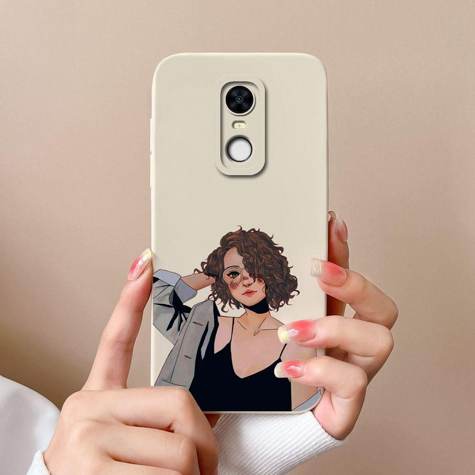 For Redmi Note5 Redmi5 Plus Phone Case Cartoon Liquid Silicone Full Coverage Anti Drop Funda For Redmi 5 Plus Note 5 Bumper Capa