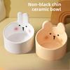 Милая керамическая миска для домашних животных в виде румяного медведя, миска для кормления кошек, миска для воды для собак, миска для еды большого диаметра, миска с косым ртом, товары для кошек
