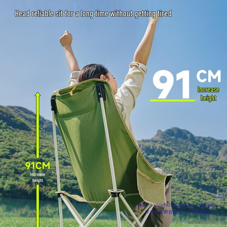Portable Outdoor Folding Moon Chair for Camping, Fishing, & Beach Lounging