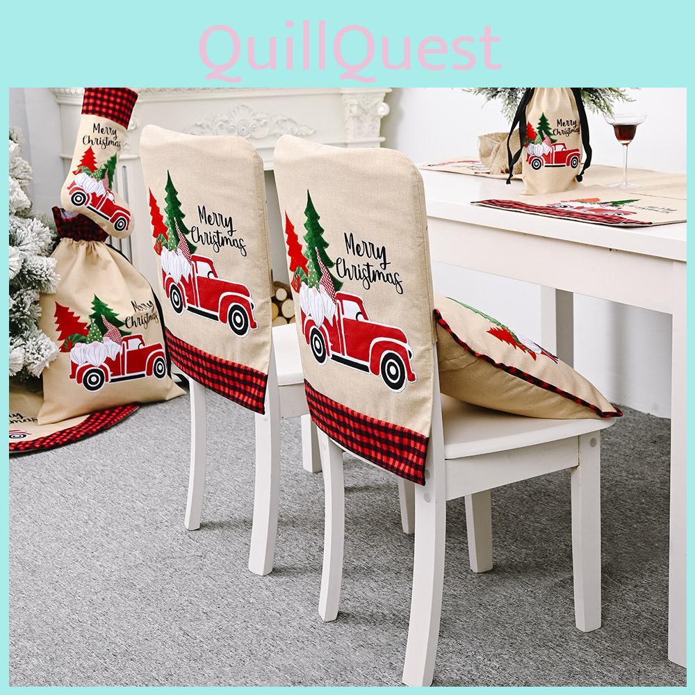 Festive Forest Santa Christmas Chair Cover For Car Seats And Home Furniture