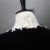 Fashion Lace Floral Fake Collar Detachable Gauzy False Collar All-match White Black Removable Collar for Women