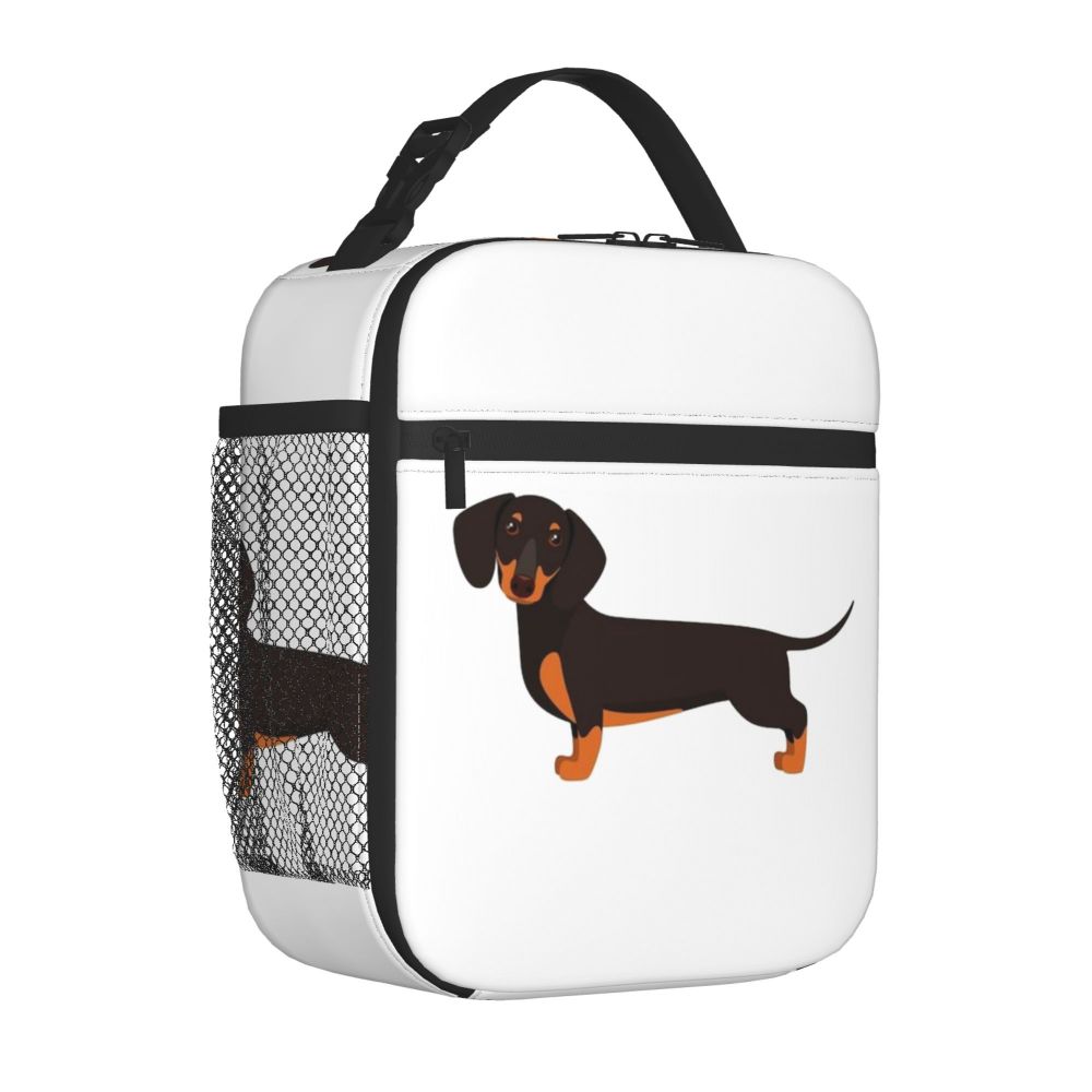 Dachshund Pattern Art Insulated Lunch Bag for Women Children Leakproof Food Boxes Thermal Lunch Box Tote