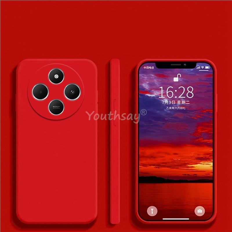Для Xiaomi Redmi 14C чехол жидкий силиконовый простой чехол Redmi 14C чехол TPU противоударный защитный чехол для телефона Redmi 14 C чехол