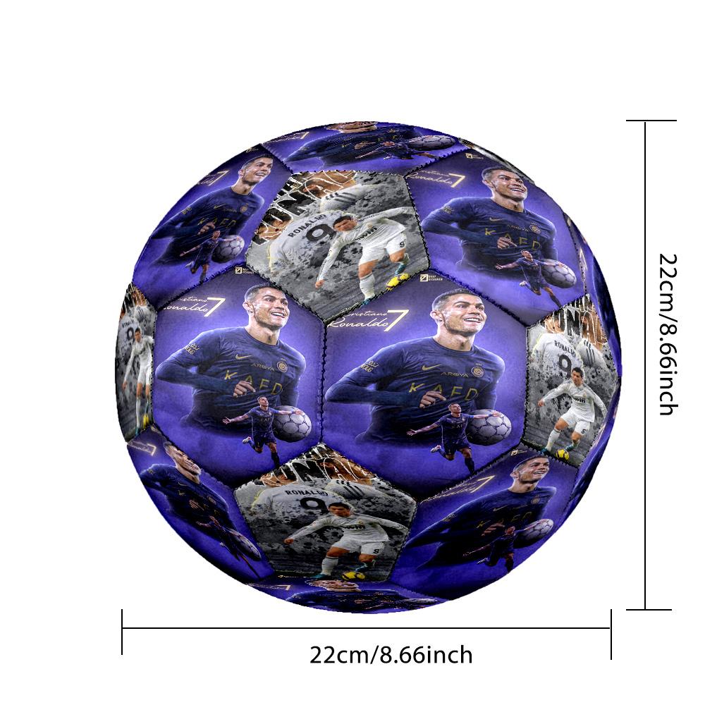 Ronaldo's Juventus Jersey Soccer Ball Size 5 Football Machine Sewn Indoor/Outdoor Universal Football Perfect Commemorative Gift for Soccer Lovers