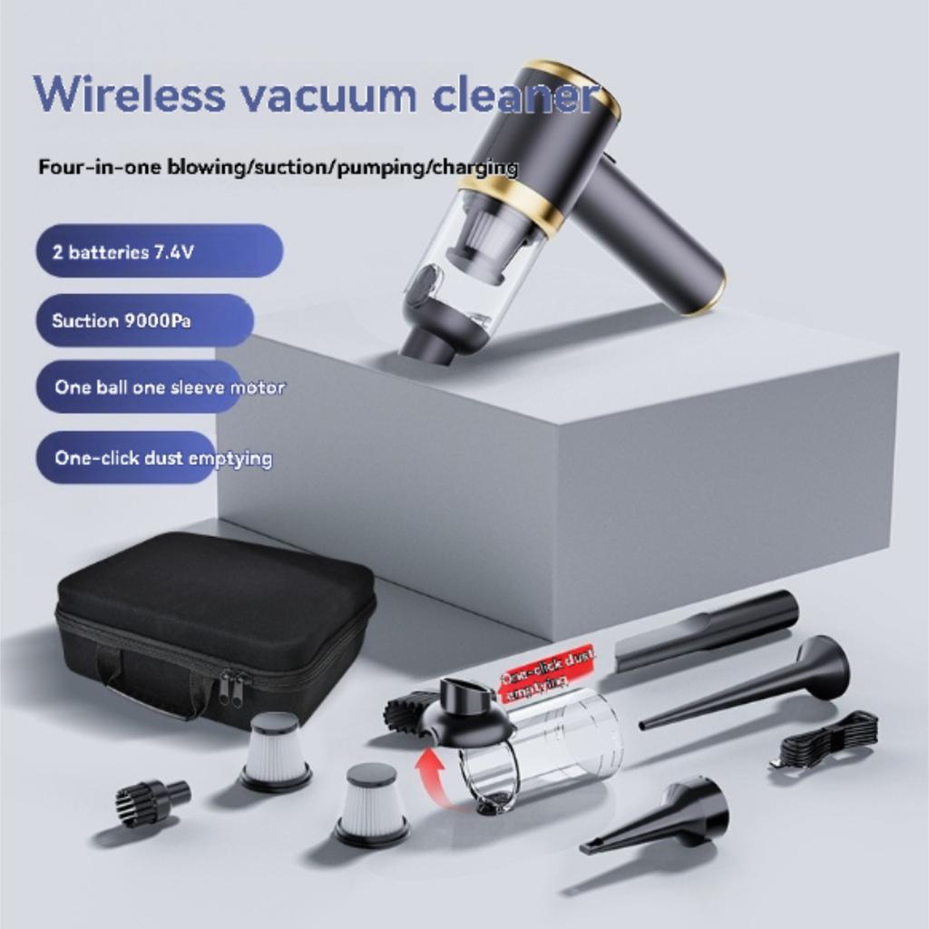Car Vacuum Cleaner Handheld 2-in-1 High Power Suction: 120W Portable Cordless Blow for Car Interior Home Keyboard: Desktop Dust Blower with HEPA