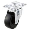 YUEI Caster: G Series G-Type Swivel Caster, Rubber Wheels, Wheel Diameter 38, Manufacturer Model: G-38R