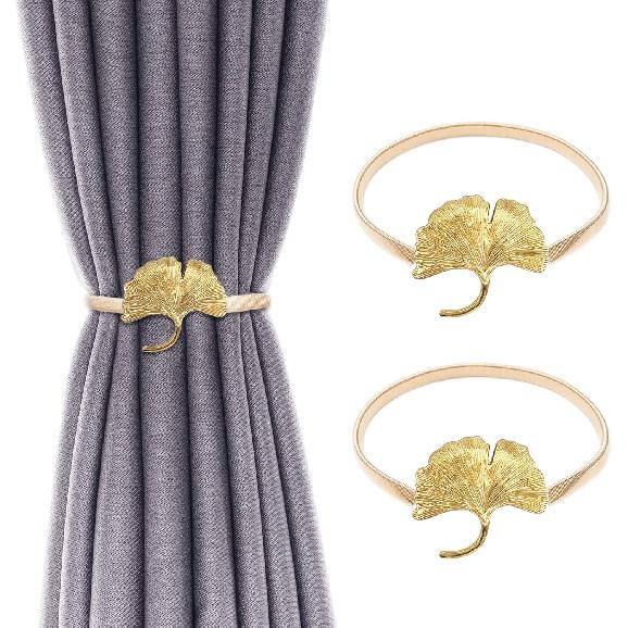 Curtain Tiebacks Aluminum Alloy Spring Design Curtain Ties Carving Design Curtain Holdback Curtain Holders for Drapes Thin or Thick Curtain Modern