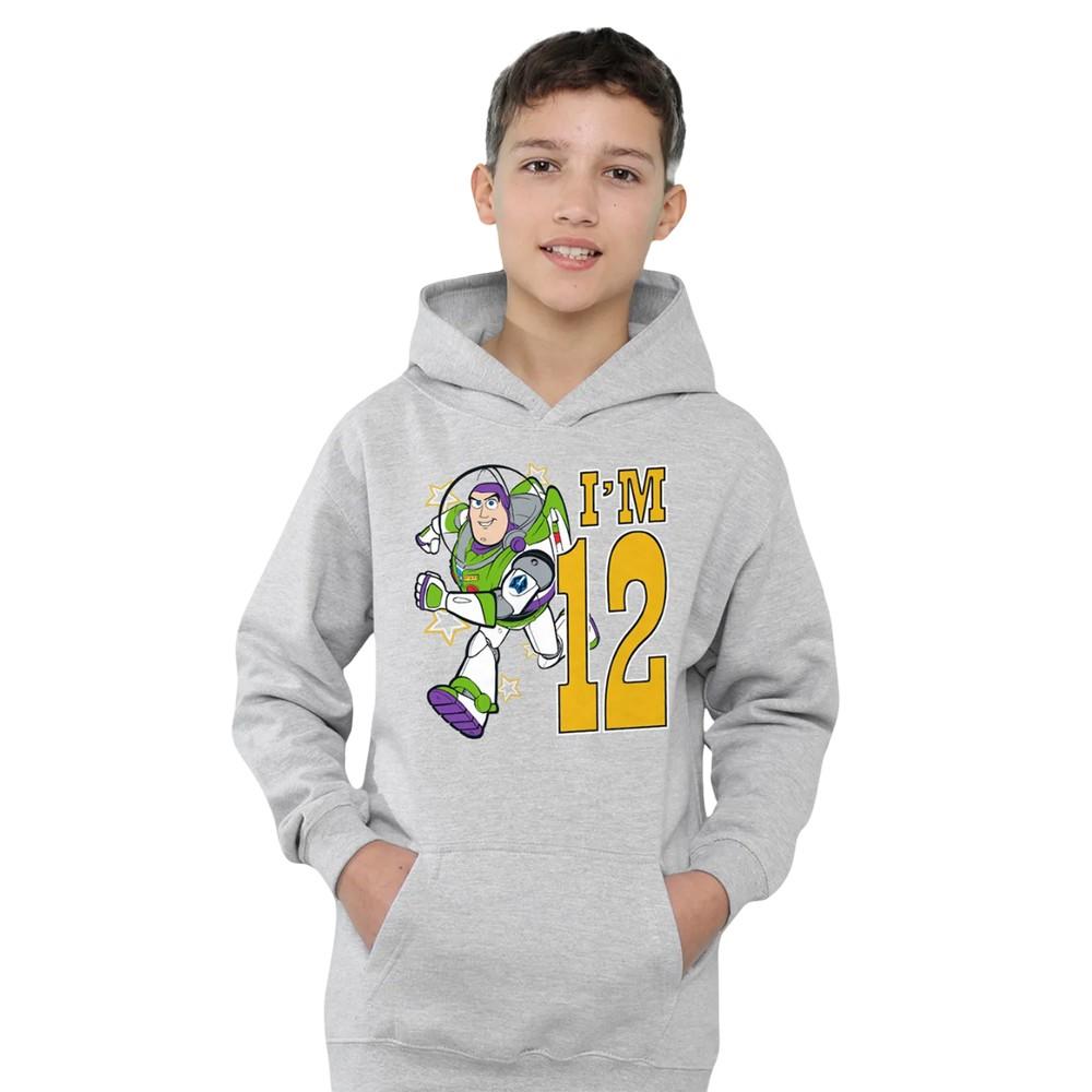 Toy Story Childrens/Kids I'm 12 Buzz Lightyear Heather Birthday Pullover Hoodie