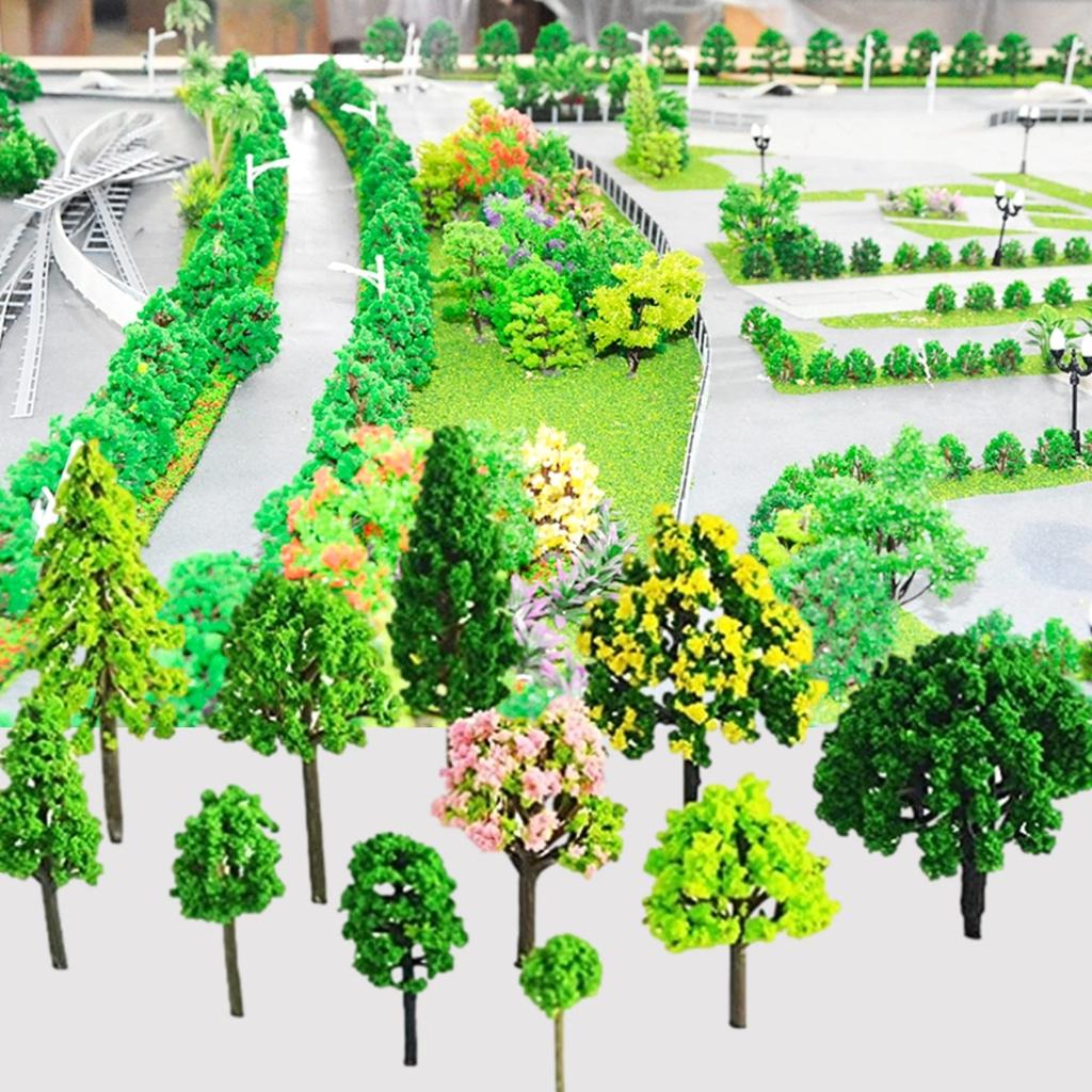 Leiasnow Диорама Модель Лесного Дерева 110 Деревьев Модельные Деревья Лесная Железная Дорога Архитектура Ландшафт N Масштаб (Деревья А, 110 деревьев 11 видов)