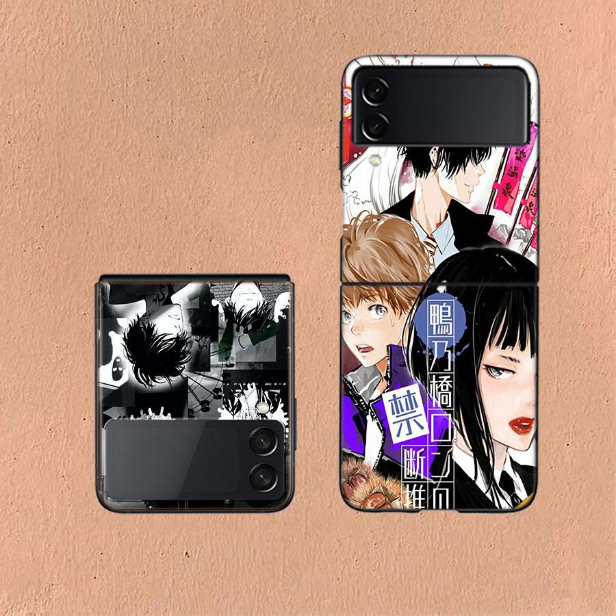 Kamonohashi Ron Чехол Для Samsung Z Flip7 6 Чехол Galaxy Ударопрочный Z Flip5 Z Flip3 4 5G Жесткий Чехол Телефон TPU PC Жесткий Funda
