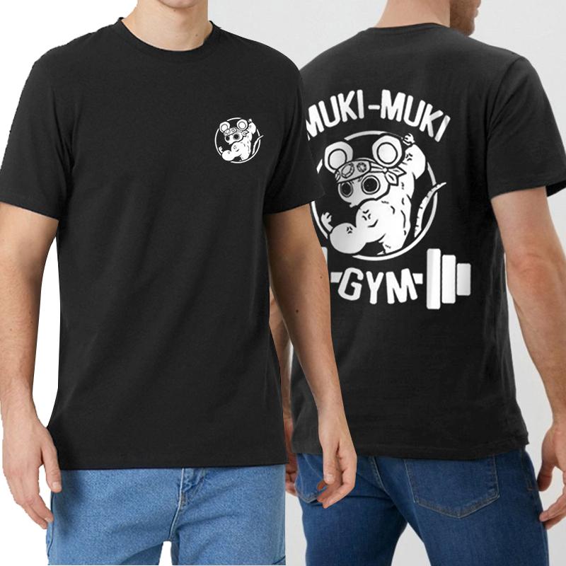 2025 Летняя модная мужская футболка с круглым вырезом и принтом, однотонный забавный топ для спортзала, спортивный зверь, свободный, повседневный, с короткими рукавами