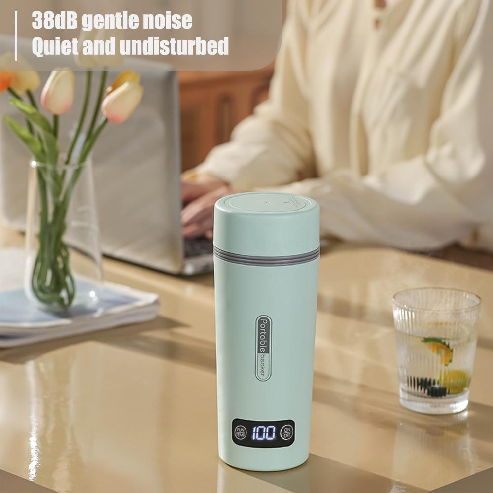 Portable Electric Kettle for Boiling Water 350ml Stainless Steel Anti-Spill Leak Proof Personal Hot Water Boiler with 4 Variable Presets Keep Warm