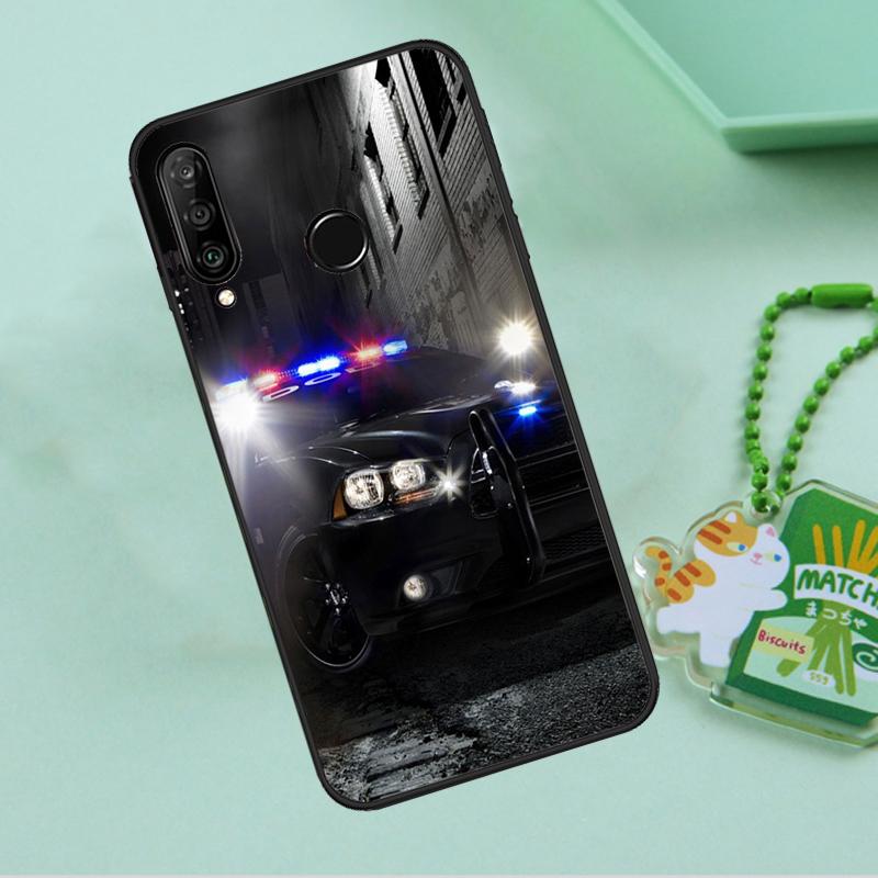 Световые полицейские машины ночью для Huawei Nova 12i 12s 7i 8i 11i 9 10 SE Y90 Y60 Y70 Y72 Y61 Y91 P30 P40 Lite P60 Pro Чехол