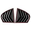 2 PCS For BMW 5 Series E60 2004-2010 Carbon Fiber Look/Gloss Black Rear Side Window Louver Shutter Trim Cover