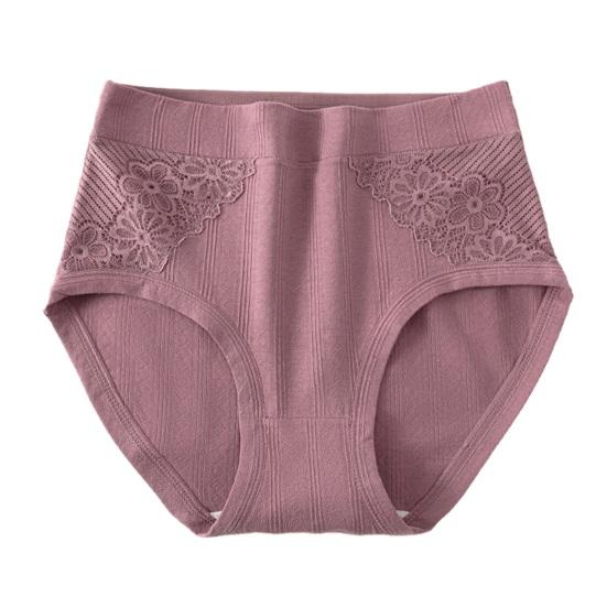 Женское хлопковое нижнее белье Дамские мягкие эластичные трусики с контролем живота Трусики с высокой посадкой Кружевные хипстеры Полностью закрывающие трусы