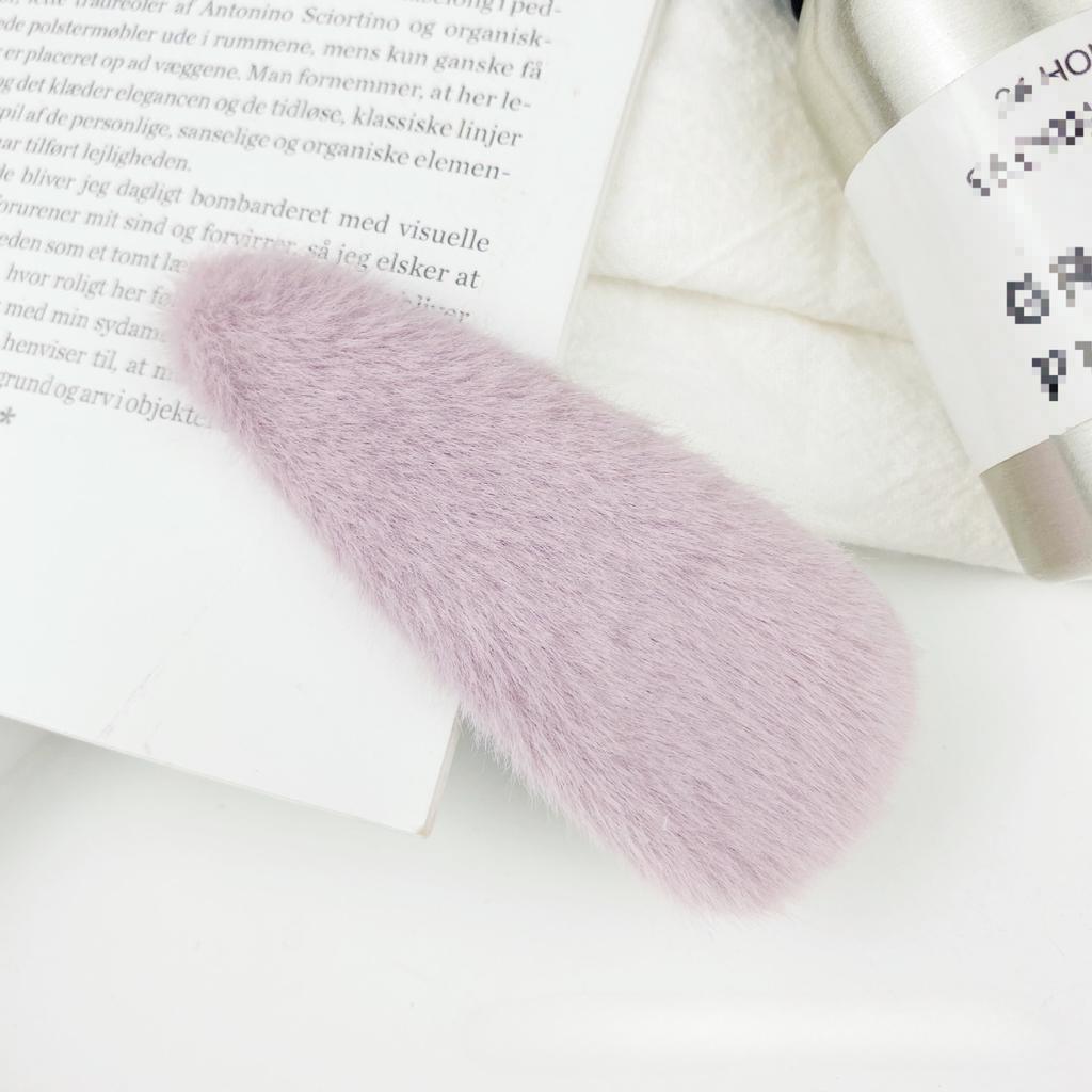 2pcs New Candy Color Soft Plush BB Clips for Girls Bangs Clips Winter Plush Hairpins Faux Fur Barrettes Headwear Hair Accessories