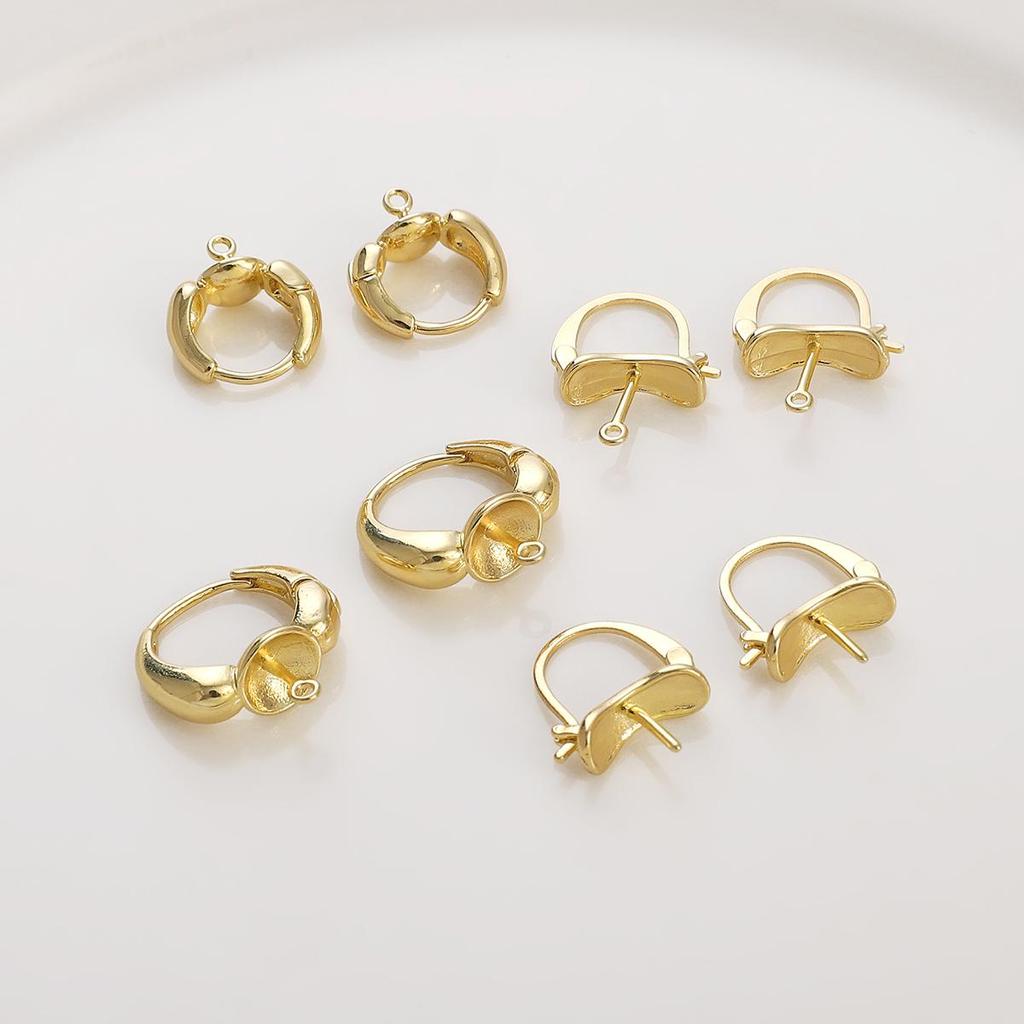 1 пара латунных серег с застежкой, серьги с крючками для модных женщин и девочек, изготовление сережек