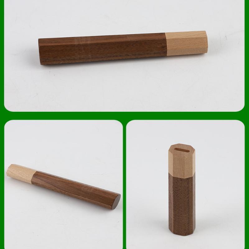 Восьмиугольная рукоятка для ножа DIY, полуфабрикат, ручная работа, материал для ножа из дамасской стали, рукоятка для кухонного ножа