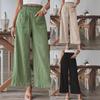 2024 Women's Solid Color Casual Straight Pants - European & American Style