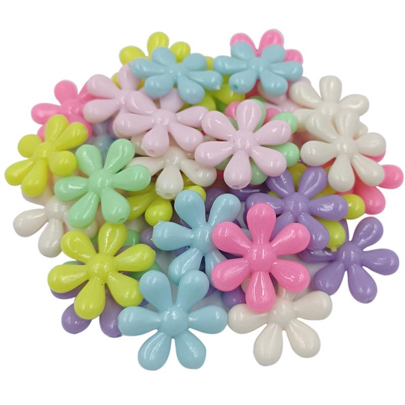Творческий ручной работы красочный цветок морская звезда DIY DIY аксессуары ювелирные изделия бусины модные 50 шт. акриловые бусины DIY полые свободные бусины