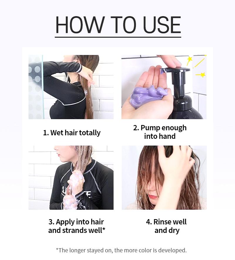 Mise En Scene HELLO BUBBLE COLOR ШАМПУНЬ 400мл (Розовый, Фиолетовый) 2type