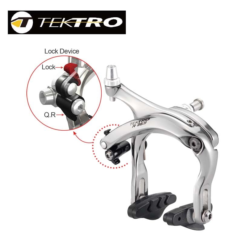 Тормоз Tektro R369, двойной пивот, большой, передний, серебристый