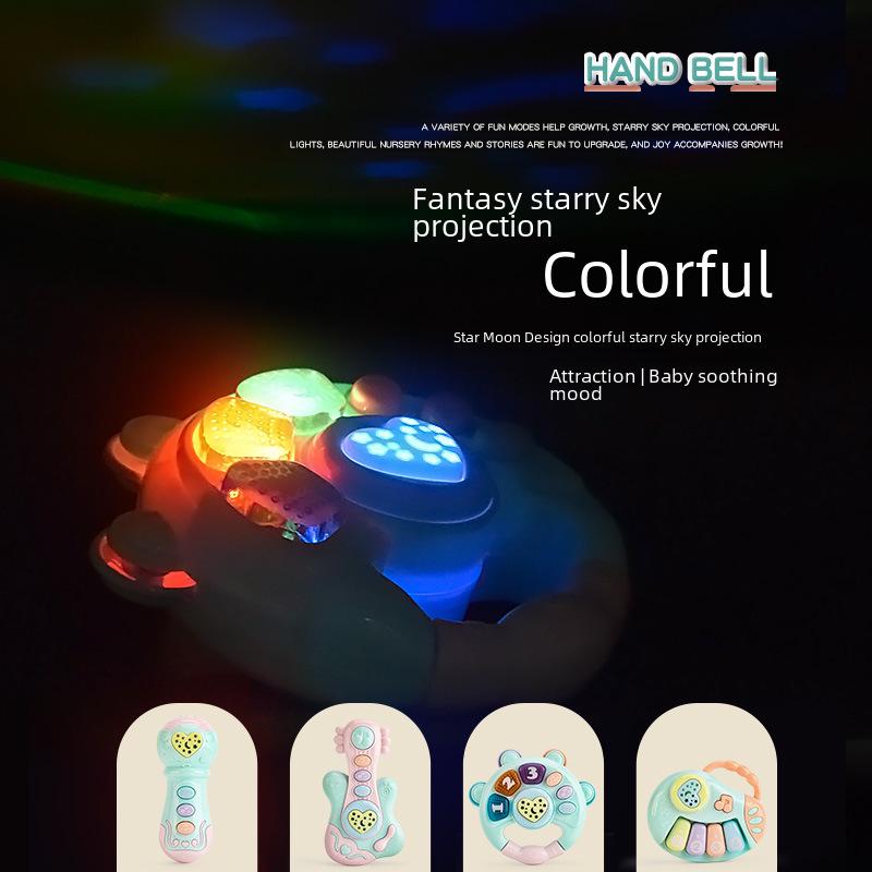 Educational Musical Baby Hand Drum Rattle for Ages 6 Months To 2 Years