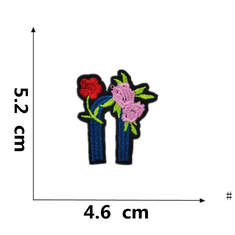 Вышитая термоаппликация из ткани «Роза и цвет сливы» для украшения одежды