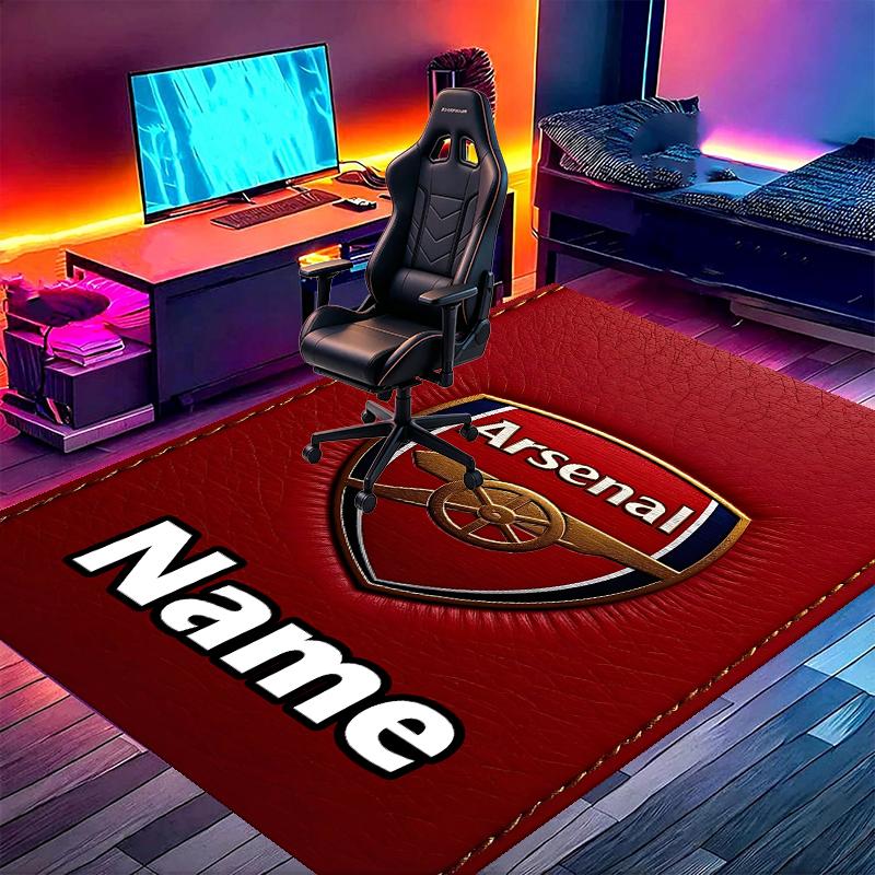 Custom Name Personalized football team Print Carpet, Versatile Home Decor Rug, for Playroom, Apartment, Balcony, Entryway, Hallway Gift