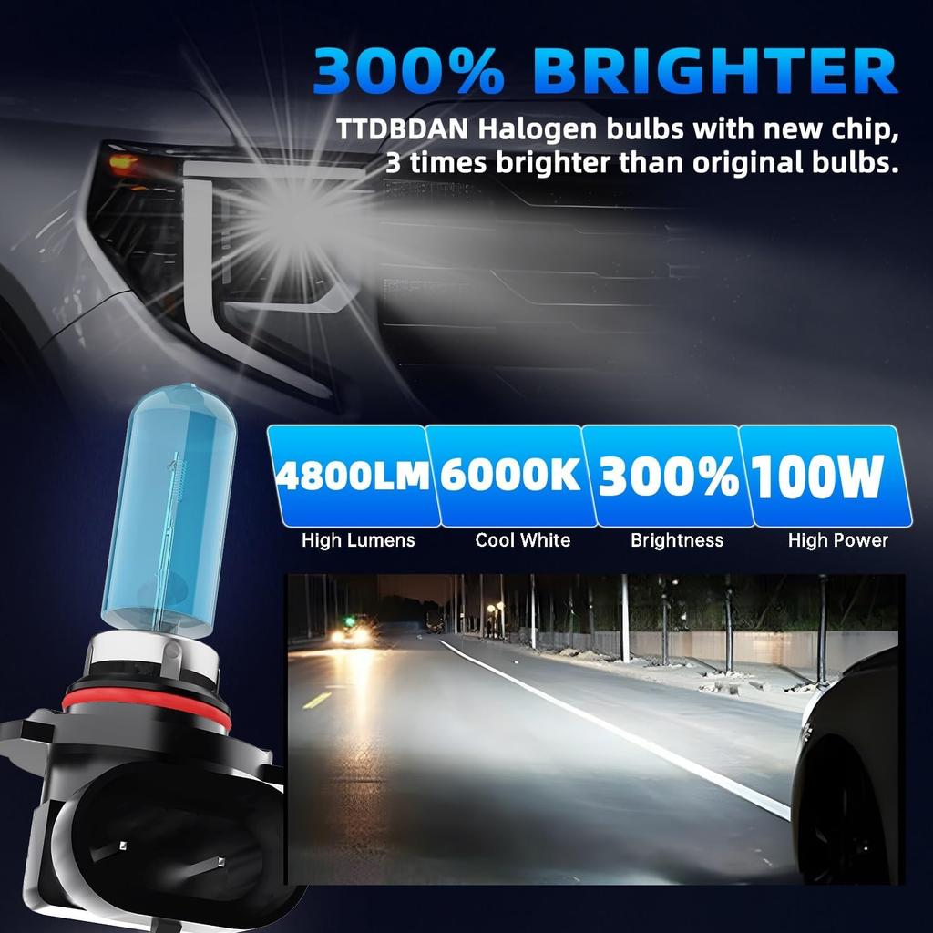 Halogen Headlights Fit For Nissan Altima 2019-2020 Headlight Bulbs,9005/H10/HB3 High Beam + H11/H8/H9 Low Beam Bright Front Car Lights,Plug And