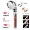 3 Functions High Pressure SPA Shower Head Water Saving Handheld Rainfall Bathroom Accessory Anion Filter Shower