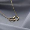 925 Sterling Silver Irregular Circle Necklace Simple Female Clavicle Chain Necklace Daily Jewelry