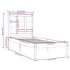 VidaXL Bed Frames White Solid Wood 90x190 Cm Single 3105436