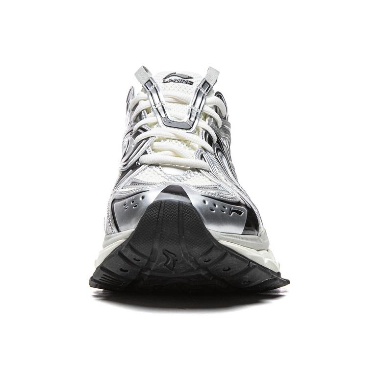Li Ning Lijun BOW Trend Спортивные Амортизирующие Износостойкие Низкие Повседневные Кроссовки Мужские Повседневные Кроссовки Серебристые AZGV253-1