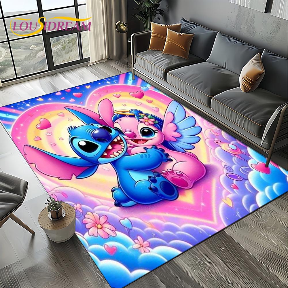 27 Style Cute Stitch  Cartoon 3D Carpet Rug for Home Living Room Bedroom Sofa Doormat Decor,Child Non-slip Floor Mat Gifts