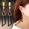 Geometric Triangle Tassel Dangle Drop Earrings For Women