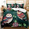 Owl Duvet Cover Set Cute Owl For Kids Boys Girls Cute Animal Bedding Set Bedclothes Double Queen King Size Polyester Qulit Cover