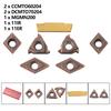 7pcs Carbide Insert Set for 10mm Shank Turning Tool Holder CCMT060204/11IR/11ER