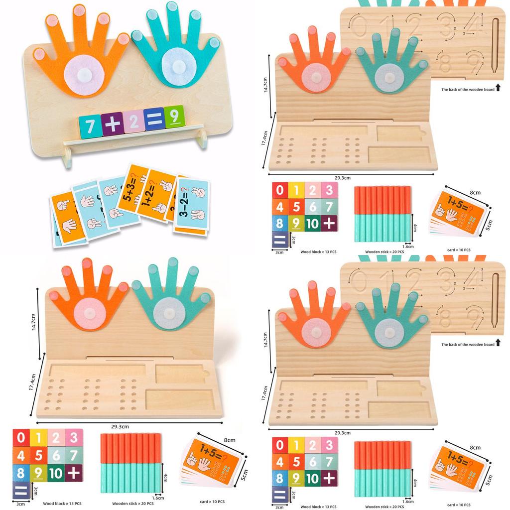 Wooden Counting And Addition Toys For Kids Preschool Math Recognition And Learning