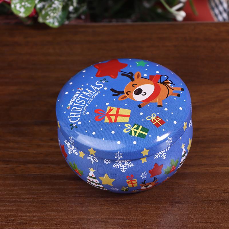 Christmas Tinplate Jars Coffee Tea Spice Candy Jewelry Storage Case Candle Making Containers Decorations Box Party Gift Jars