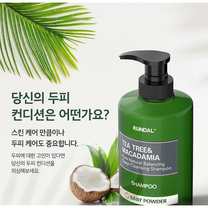KUNDAL - Tea Tree & Macadamia Deep Cleansing Shampoo - 3 Types