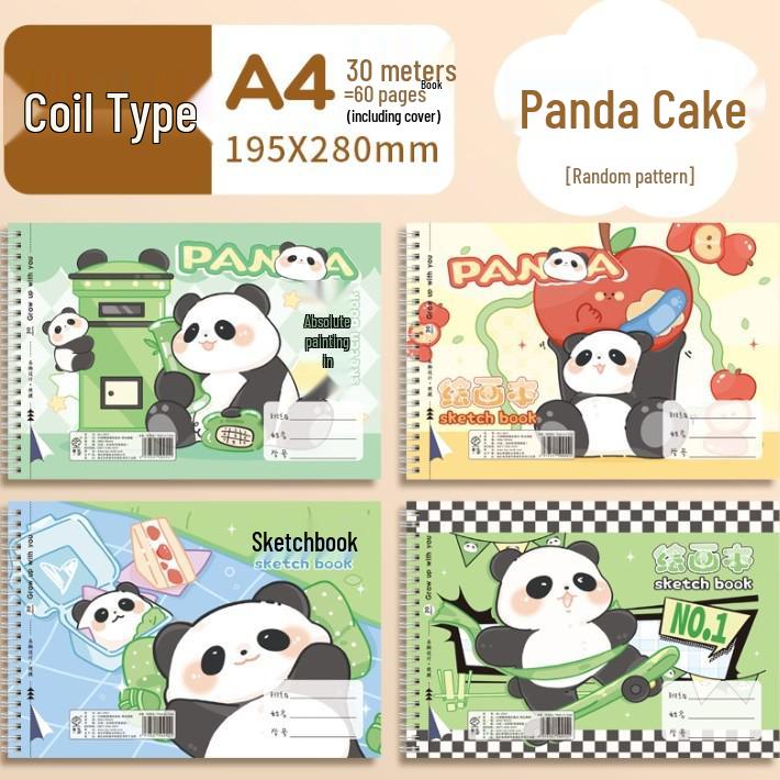 Cute Capybara & Puffer Fish A4 Drawing Book for Kids - Blank Pages, Coil Bound for First Graders