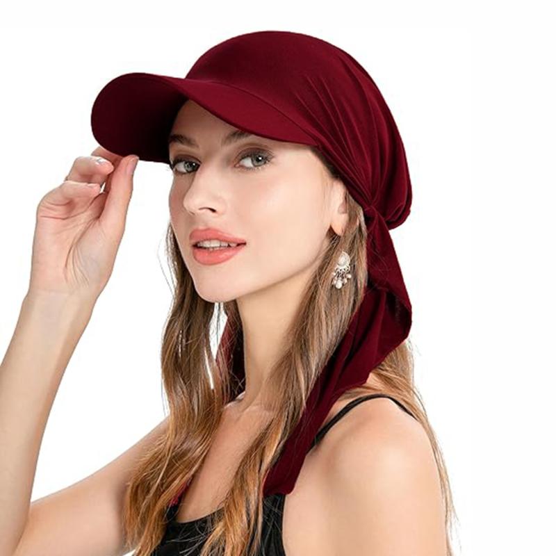 Baseball Caps Shawl Design Women Muslim Low Profile Fitted Hat Summer Soft Breathable Headscarf